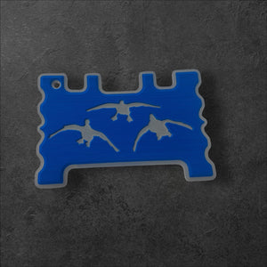 Bimini Blue/Storm Gray Brushed Cupping Ducks Design