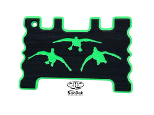 Black/Island Green Brushed Cupping Ducks Design