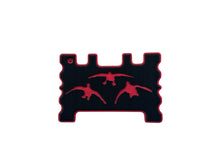 Load image into Gallery viewer, Black/Ruby Red Brushed Cupping Ducks Design