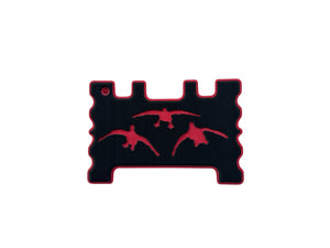 Black/Ruby Red Brushed Cupping Ducks Design