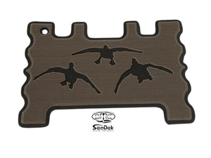 Chocolate/Black Brushed Cupping Ducks Design