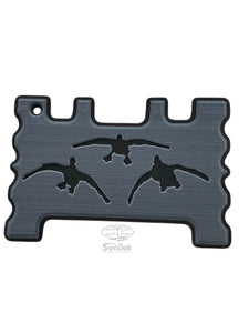 Dark Gray/Black Brushed Cupping Ducks Design