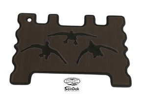 Espresso/Black Brushed Cupping Ducks Design