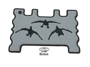 Storm Gray/Black Brushed Cupping Ducks Design