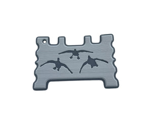 Storm Gray/Dark Gray Brushed Cupping Ducks Design